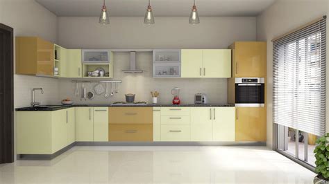 shaped modular kitchen designs india homelane