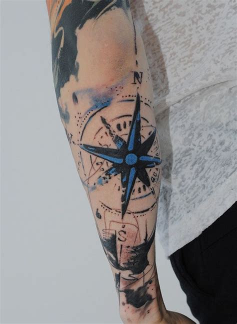 100 Awesome Compass Tattoo Designs Cuded Elbow Tattoos Tattoos