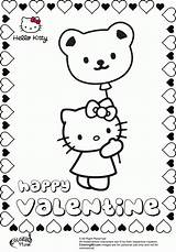 Kitty Hello Coloring Valentine Pages Valentines Printable Print Balloon Cute Heart Coloring99 Minister Cat Library Clipart Balloons Kids sketch template