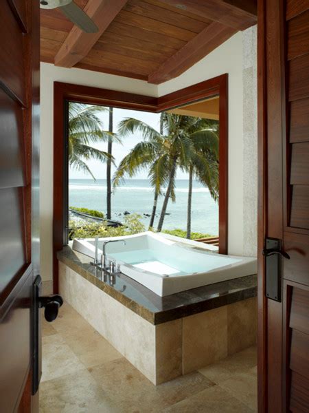 relaxing tropical bathroom designs    feel    paradise