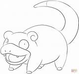 Pokemon Slowpoke Coloring Pages Printable Supercoloring Print Color Super Drawing Pikachu Drawings Cartoon Board sketch template