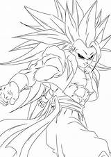 Dragon Ball Coloring Pages Goku Saiyan Super Getdrawings sketch template