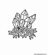 Crystals Roses sketch template