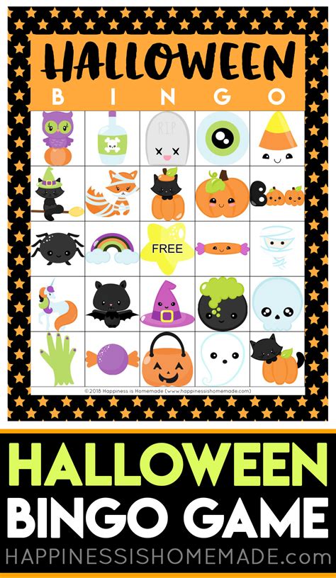 printable halloween bingo cards happiness  homemade