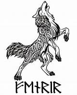Fenrir Tattoo Norse Viking Tattoos Wolf Mythology Nordic Mythologie Nordische Symbols Loki Symbole Runes Celtic Wikinger Google Vikings Search Runen sketch template