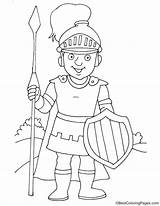 Spear Template Coloring Pages Knight sketch template