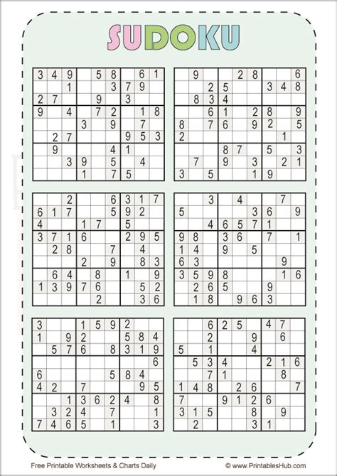 sudoku   page printable printable templates