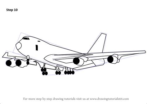 draw  boeing  airplanes step  step drawingtutorialscom