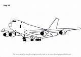 747 Drawing Boeing Draw Step Airplanes Necessary Improvements Finish Make Tutorials Drawingtutorials101 sketch template