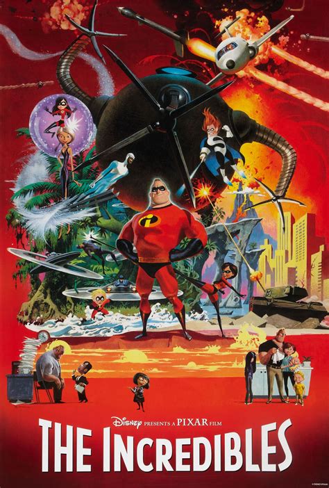 hand painted incredibles poster  downright gorgeous
