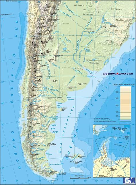 argentina physical map