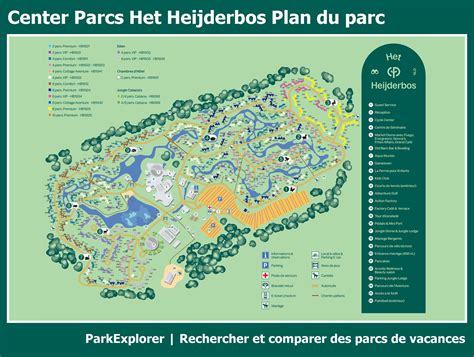 le plan de center parcs het heijderbos parkexplorer