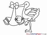 Coloring Stork Pages Children Baby Comments sketch template