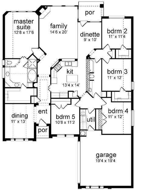 traditional style house plan  beds  baths  sqft plan    bedroom house plans