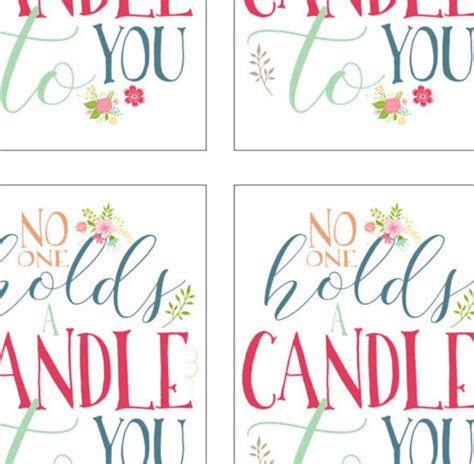 candle gift tag candle tag printable tag appreciation etsy