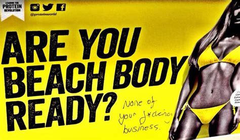 this beach body ad tried to body shame people but something else