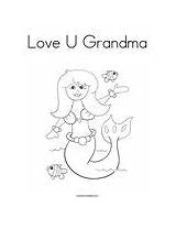 Coloring Grandma Putri Duyung Mermaid Twistynoodle sketch template