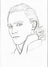 Loki Hiddleston sketch template