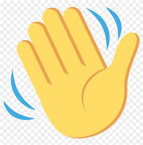 waving hand emoji svg png  emoji hand waves transparent