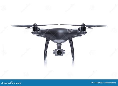 black drone  camera isolated  white background stock image image  copter drone