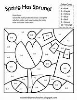Math Spring Homeschooling Coloring Worksheet Worksheets Themed Resource Printable Choose Board Maths Visit sketch template