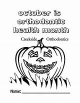 Coloring Pages October Letter Orthodontics Month Creekside Orthodontic Health sketch template