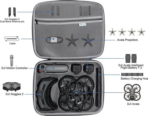 skyreat avata case portable pu leather shoulder bag  dji avata pro mini fpv drone view combo
