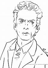 Peter Capaldi Rum Inspector Pages Coloring Colouring Tumblr Dr sketch template