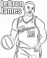 Lebron Coloring Players Bron Athletes Topcoloringpages sketch template