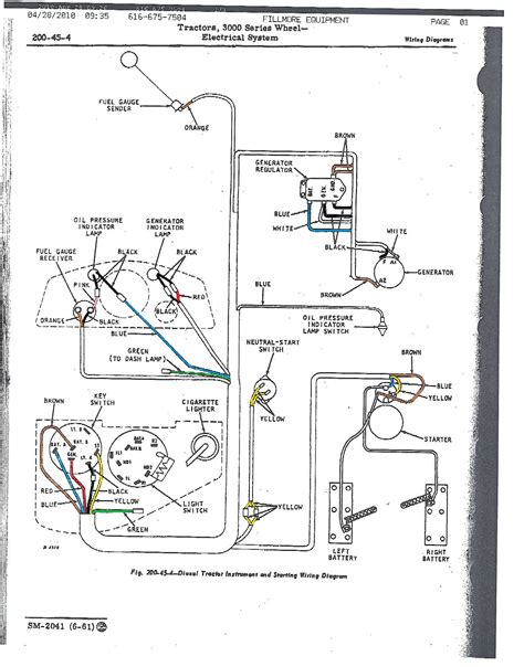 john deere  starter switch wiring diagram
