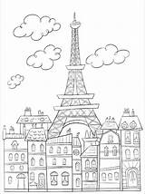 Eiffel Paris sketch template