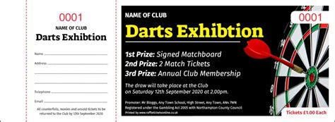 darts exhibition raffle