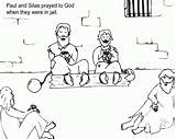 Silas Coloring Prison Prayed Apostle sketch template