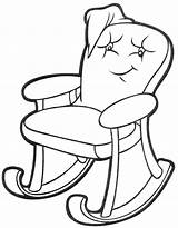 Coloring Pages Furniture Armchair Print Coloringtop sketch template