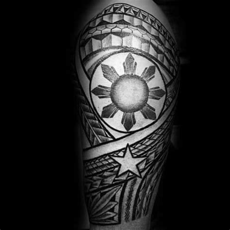 Filipino Sun And Stars Tattoos Tattoosonneck Filipino