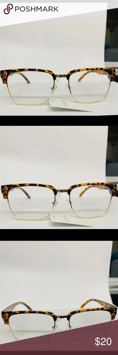 designer clear glasses cheetah print half frame clear glasses