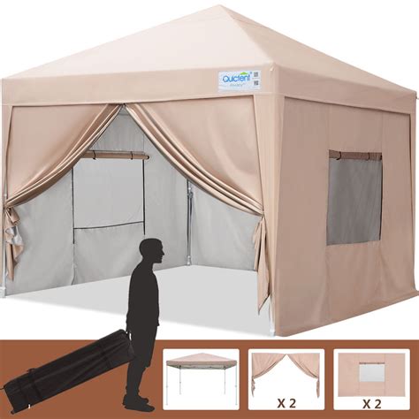 upgraded quictent  ez pop  canopy gazebo party tent  mesh windows  sides waterproof