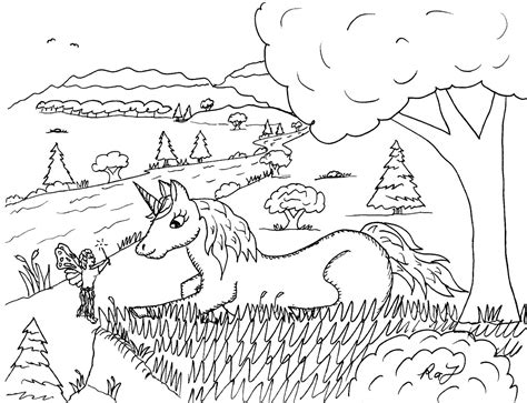 robins great coloring pages young unicorn  fairy friend