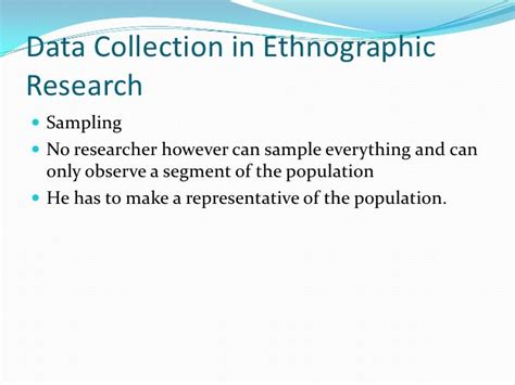 write  ethnographic study