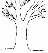 Template Tree Coloring Trunk Bare Clipart Pages Leaves Without Fall Clip Colouring Empty Cliparts Trees Roots Simple Silhouette Clipground Sheet sketch template