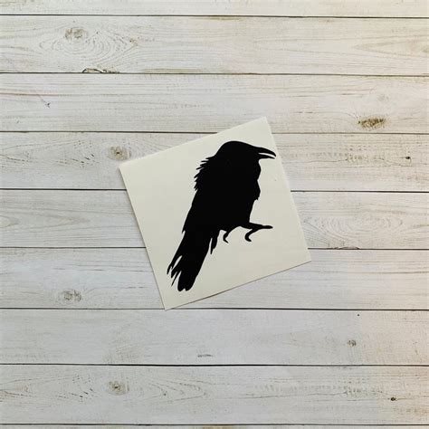 crow decal crow vinyl decal crow sticker raven decal etsy