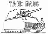 Tank Maus Coloring Printable Pages Kids sketch template