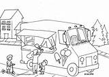 Ice Cream Truck Coloring Printable Kids Pages Ecoloringpage sketch template