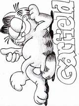 Garfield Coloring Pages Printable Print Cartoon sketch template