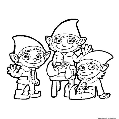 elf coloring pages    clipartmag