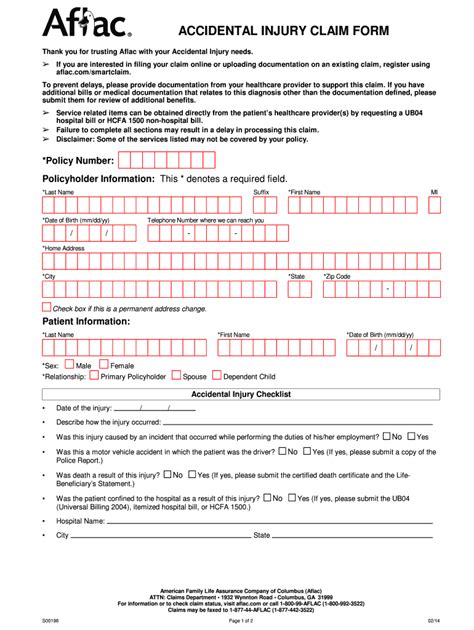2014 Aflac Form Fill And Sign Printable Template Online Us Legal Forms
