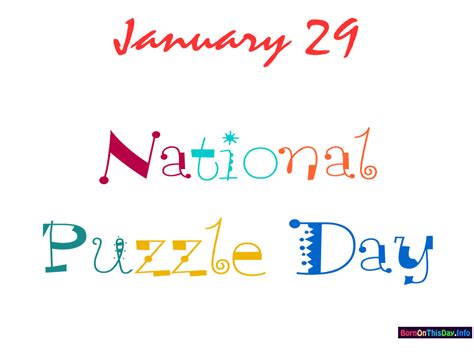 january  national puzzle day