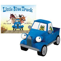 blue truck gift set  book  blue poly plush toy findgiftcom