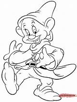 Coloring Dopey Pages Snow Disney Dwarfs Seven Disneyclips Sheets Colouring Drawing Princess Gif Sneezy Grumpy Dancing Template sketch template