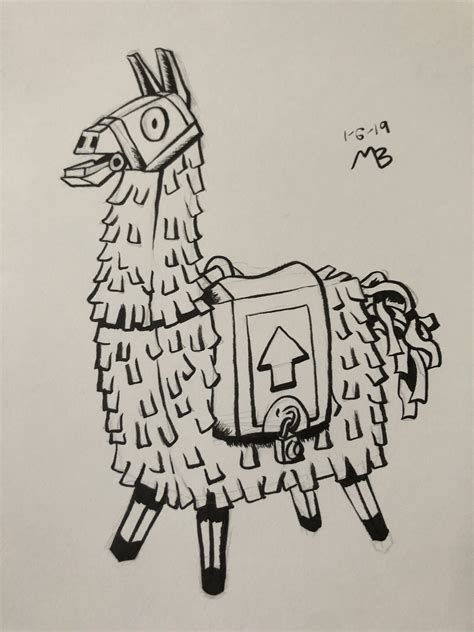 fortnite coloring pages llama thiva hellas